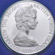 Монета Британские Виргинские острова 1 доллар 1976 год. Птица фрегат. Серебро.