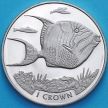 Монета Остров Вознесения 1 крона 2019 год. Королевский спинорог