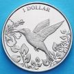 Монета Британских Виргинских островов 1 доллар 2017 год. Колибри.