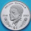 Монета Британские Виргинские острова 1 доллар 2014 год. Нельсон Мандела.