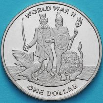 Британские Виргинские острова 1 доллар 2019 год. Вторая Мировая Война.