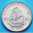 Монета Восточных Кариб 10 центов 2007 год