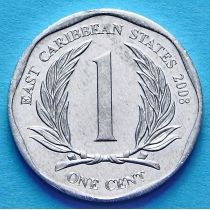 Восточные Карибы 1 цент 2008 год