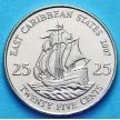 Монета Восточных Кариб 25 центов 2007 год