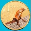 Монета Австралия 1 доллар 2009 год. Плащеносная ящерица. Блистер