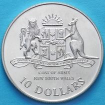 Австралия 10 долларов 1987 год. Новый Южный Уэльс. Серебро.