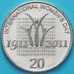 Монета Австралии 20 центов 2011 год. 100 лет Международному женскому дню