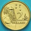 Монета Австралия 2 доллара 2014 год. Абориген.