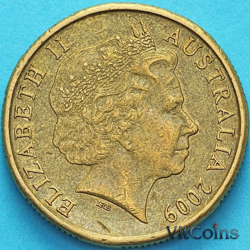 Монета Австралия 1 доллар 2009 год.