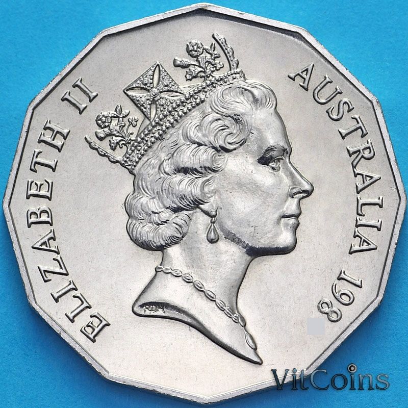 Монета Австралия 50 центов 1989 год. BU