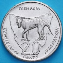 Австралия 20 центов 2001 год. Тасмания