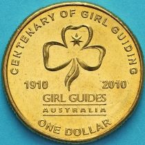 Австралия 1 доллар 2010 год. 100 лет женской организации скаутов.