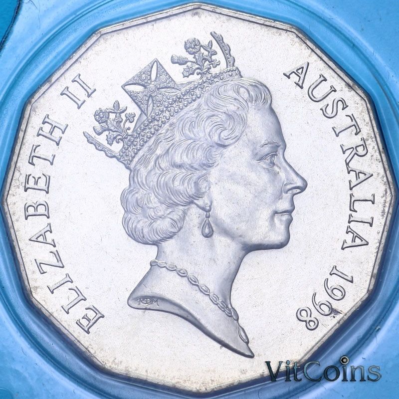 Монета Австралия 50 центов 1998 год. Джордж Басс и Мэтью Флиндерс. BU Монета Австралия 50 центов 1998 год. Джордж Басс и Мэтью Флиндерс. BU