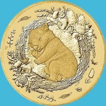 Австралия 1 доллар 2021 год. Спящие детеныши. Вомбат