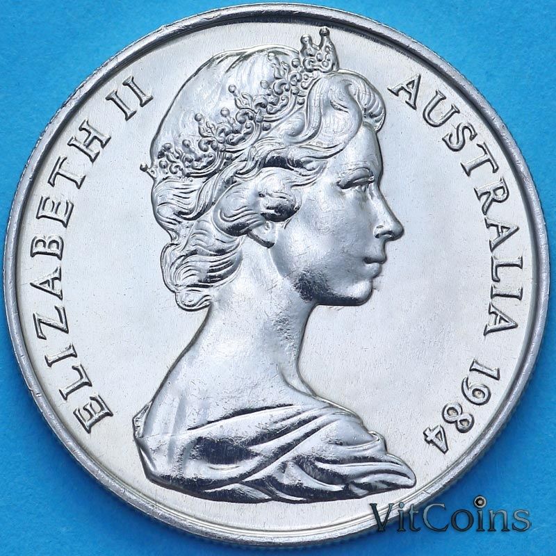 Монета Австралия 20 центов 1984 год. BU