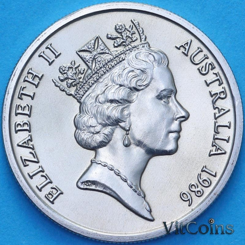 Монета Австралия 10 центов 1986 год. BU