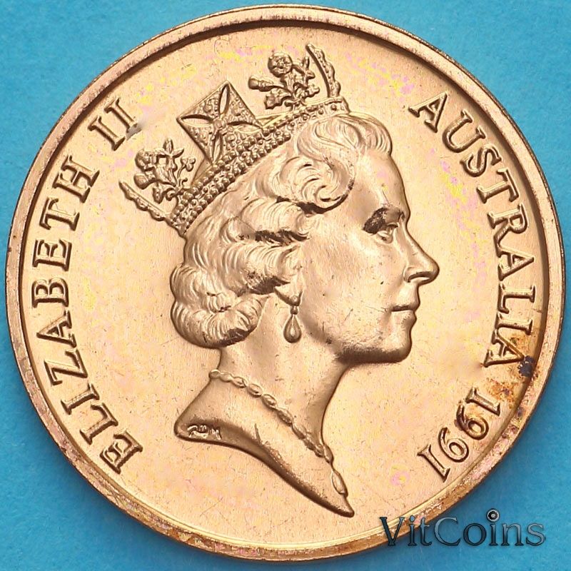 Монета Австралия 1 цент 1991 год. BU Монета Австралия 1 цент 1991 год. BU