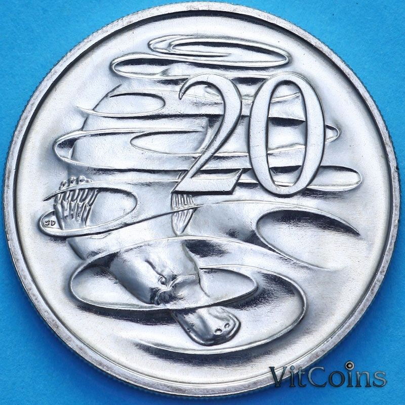 Монета Австралия 20 центов 1984 год. BU