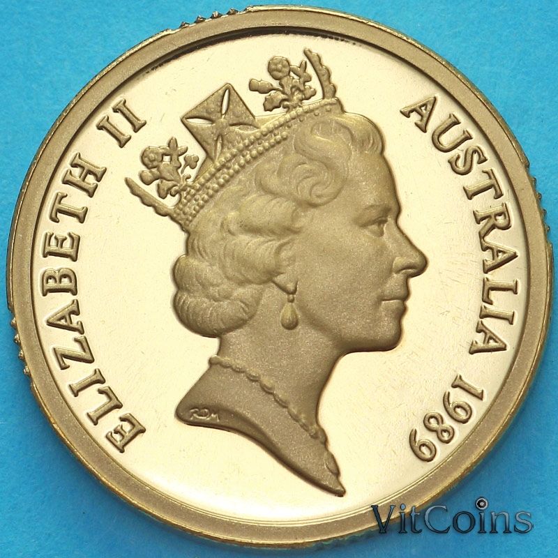 Монета Австралия 2 доллара 1989 год. Абориген. Пруф