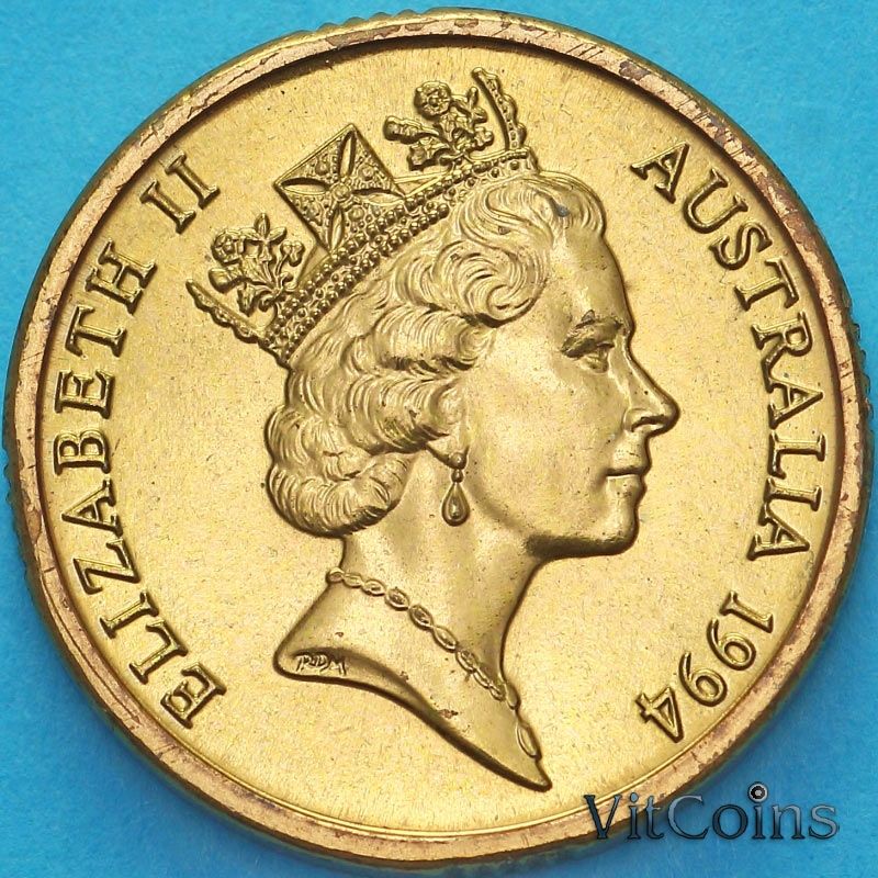 Монета Австралия 2 доллара 1994 год. Абориген. BU