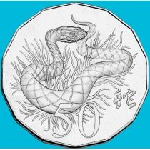 Австралия 50 центов 2013 год. Год змеи