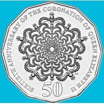 Австралия 50 центов 2013 год. 60 лет коронации королевы Елизаветы II