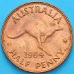 Монета Австралия 1/2 пенни 1964 год.