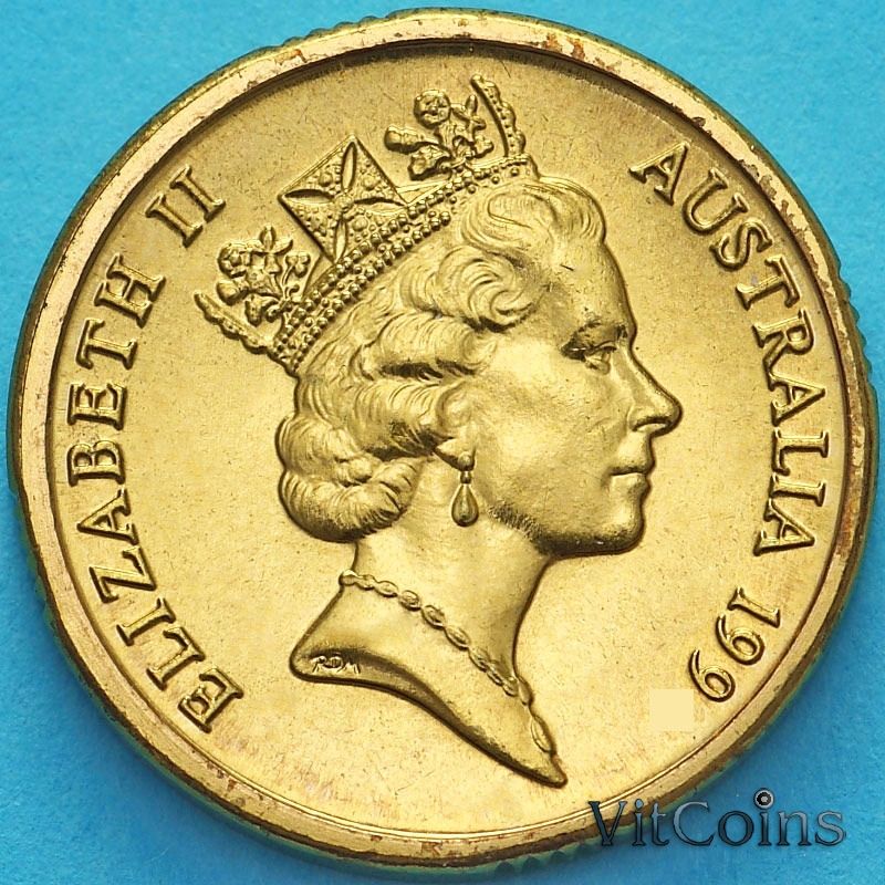 Монета Австралия 2 доллара 1995 год. Абориген. BU Монета Австралия 2 доллара 1995 год. Абориген. BU