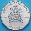 Монета Австралия 50 центов 2001 год. 100 лет Федерации. Остров Норфолк