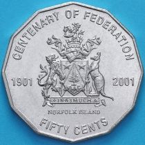 Австралия 50 центов 2001 год. Остров Норфолк