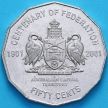 Монета Австралия 50 центов 2001 год. 100 лет Федерации. Австралийская Столичная Территория
