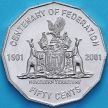 Монета Австралия 50 центов 2001 год. 100 лет Федерации. Северная территория