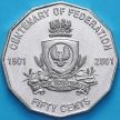 Монета Австралия 50 центов 2001 год. 100 лет Федерации. Южная Австралия