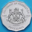 Монета Австралия 50 центов 2001 год. 100 лет Федерации. Тасмания