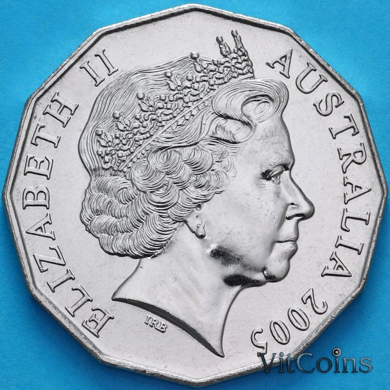 Монета Австралия 50 центов 2005 год. XVIII Игры Содружества