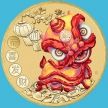 Монета Тувалу 1 доллар 2020 год. Дракон. Год крысы. Буклет