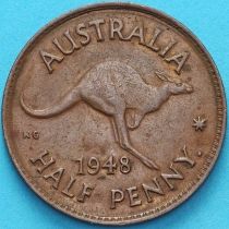 Австралия 1/2 пенни 1948 год. Точка.