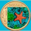 Монета Австралия 1 доллар 2007 год. Морская звезда. Блистер