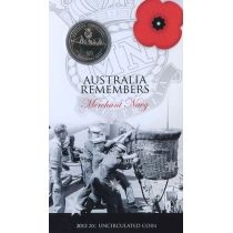 Австралия 20 центов 2012 год. Австралия помнит. Торговый флот. Блистер