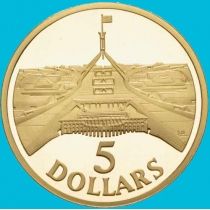 Австралия 5 долларов 1988 год. Новое здание Парламента. Proof