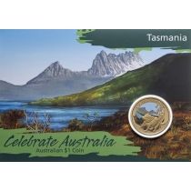 Австралия 1 доллар 2009 год. Тасмания. Тасманский дьявол. Блистер