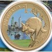 Монета Австралия 1 доллар 2009 год. Западная Австралия. Кенгуру. Блистер
