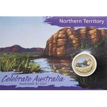 Австралия 1 доллар 2009 год. Северные территории. Гребнистый крокодил. Блистер