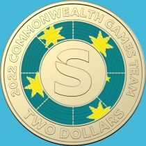 Австралия 2 доллара 2022 год. XXII Игры Содружества. "S"