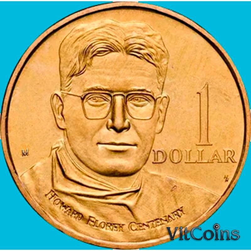 Монета Австралия 1 доллар 1998 год. Говард Уолтер Флори. М. Блистер Монета Австралия 1 доллар 1998 год. Говард Уолтер Флори. М. Блистер