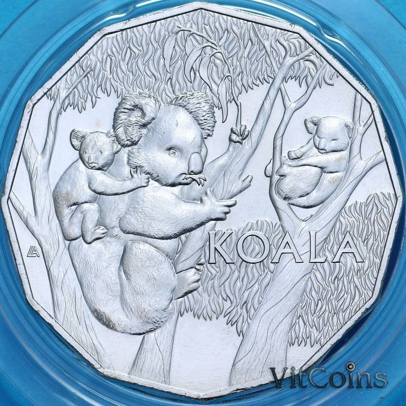 Монета Австралия 50 центов 2026 год. Коала. Блистер