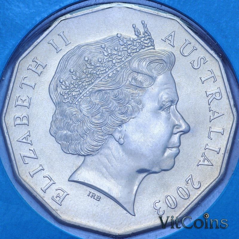 Монета Австралия 50 центов 2003 год. Австралийские волонтеры. BU