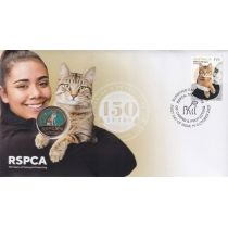 Австралия 1 доллар 2021 год. 150 лет RSPCA. Кошка. Конверт