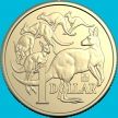 Монета Австралия 1 доллар 2026 год. Шесть кенгуру. Отметка монетного двора Берлин. Блистер