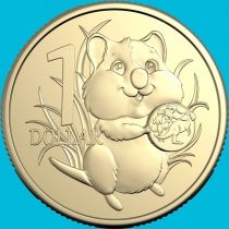 Австралия 1 доллар 2025 год. Adorable Quokka Joey